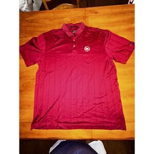 NIKE TIGER WOODS FIT DRY XL RED GOLF POLO COUNTRY CLUB OF THE PACIFIC GUAM